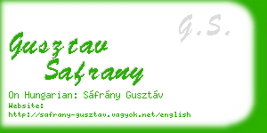 gusztav safrany business card